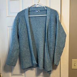 Sonoma Women's Blue Open-Front Cardigan